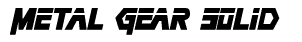Metal Gear Font